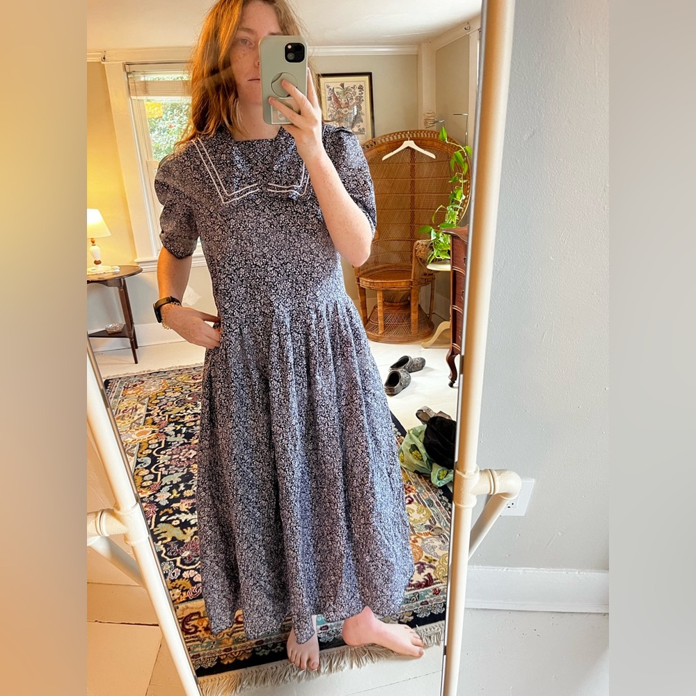 Laura Ashley Cottage Core Sailor Collar